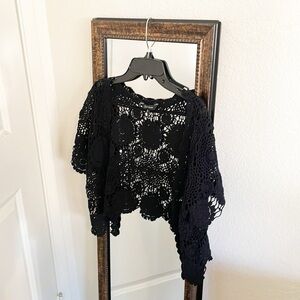 Just Love black crochet cardigan